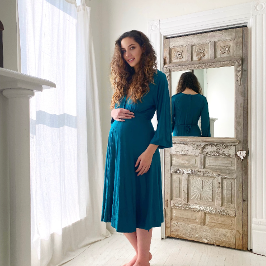 Motherhood Maternity Dress Casual S Blue - Duck Worth Wearing