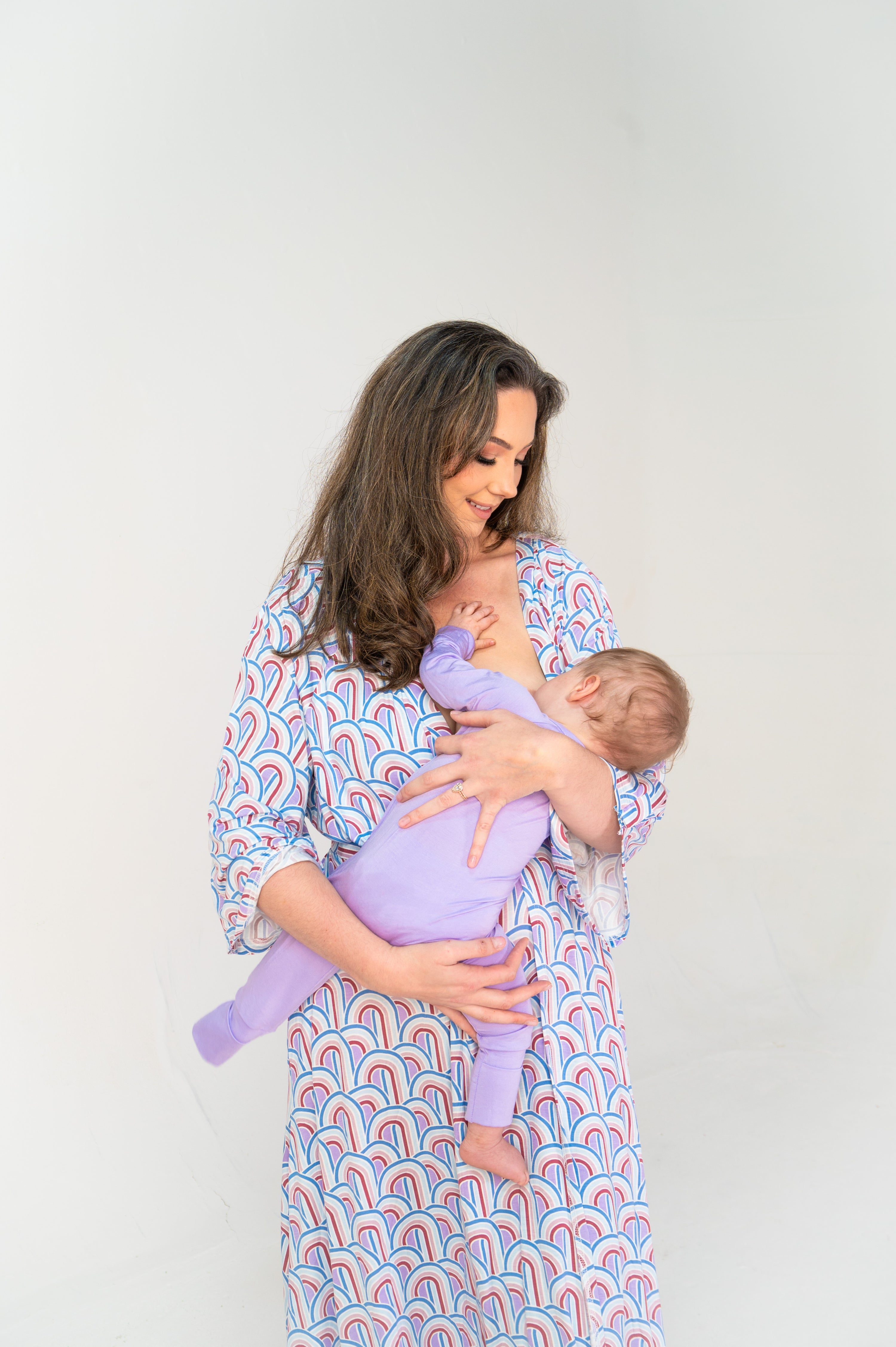 Amelia Labor & Postpartum Gown Rainbow Edition