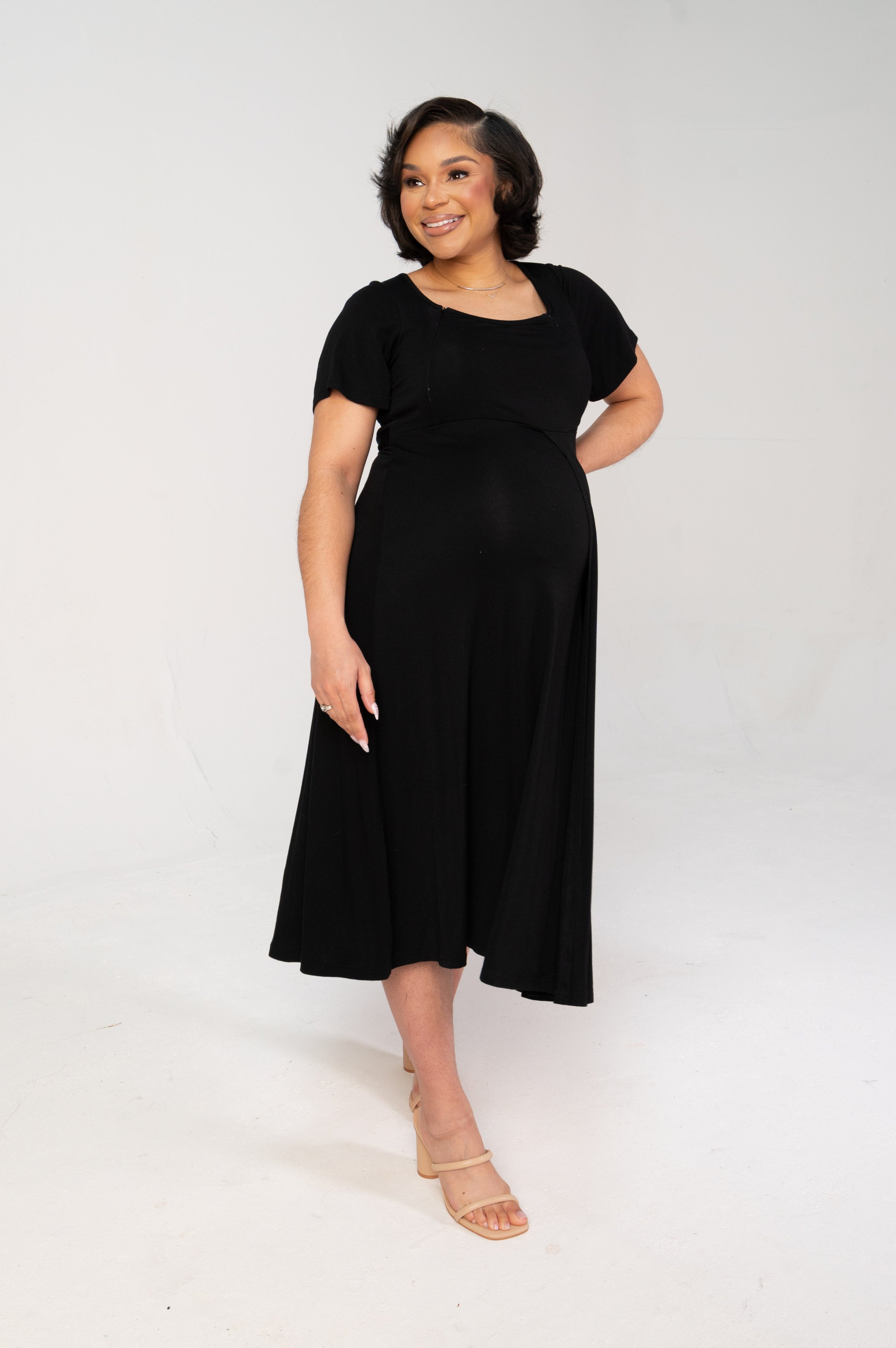 Cassidy Labor & Postpartum Gown Black