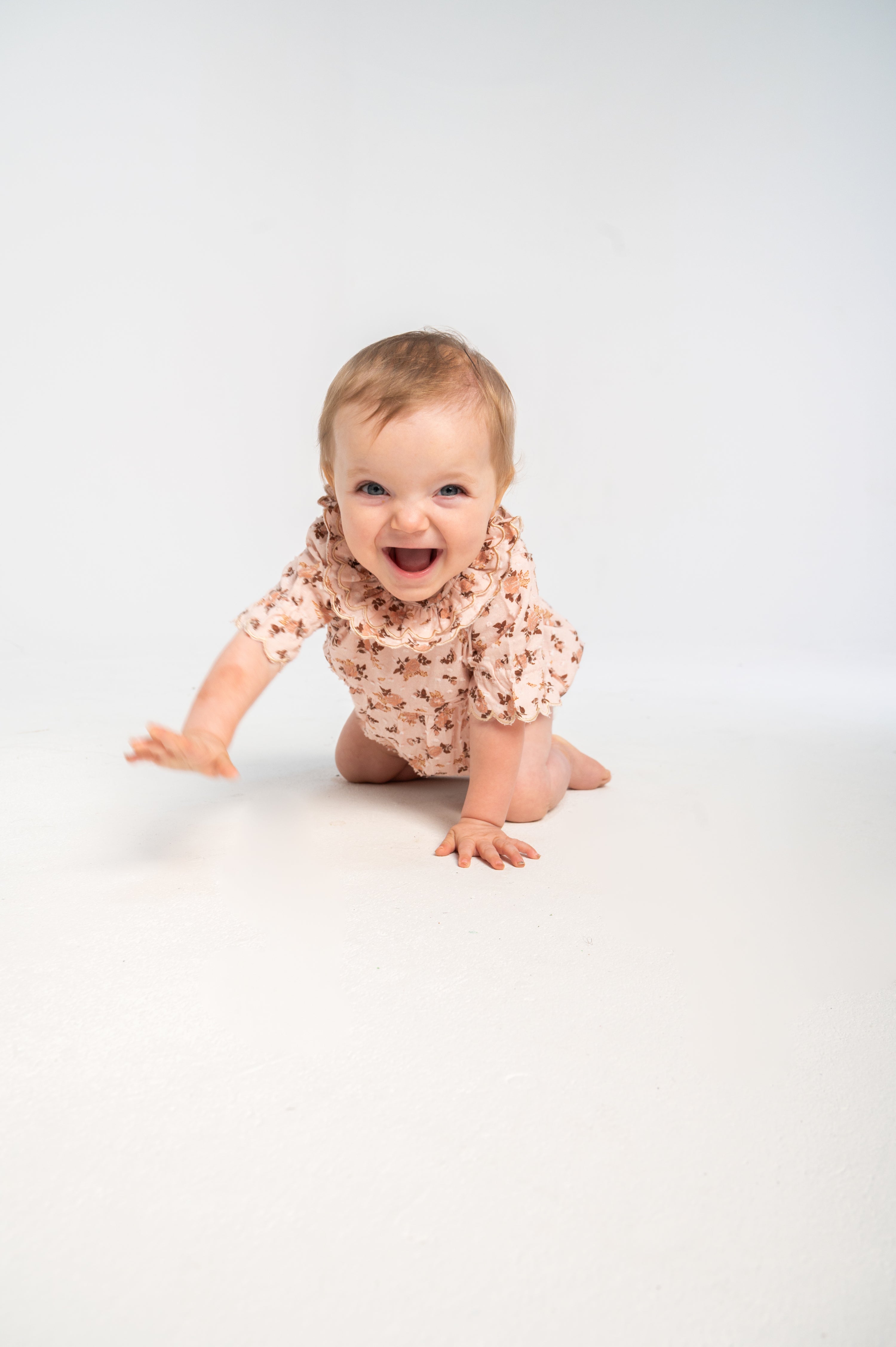 Lilly Baby Romper in Rose Pink