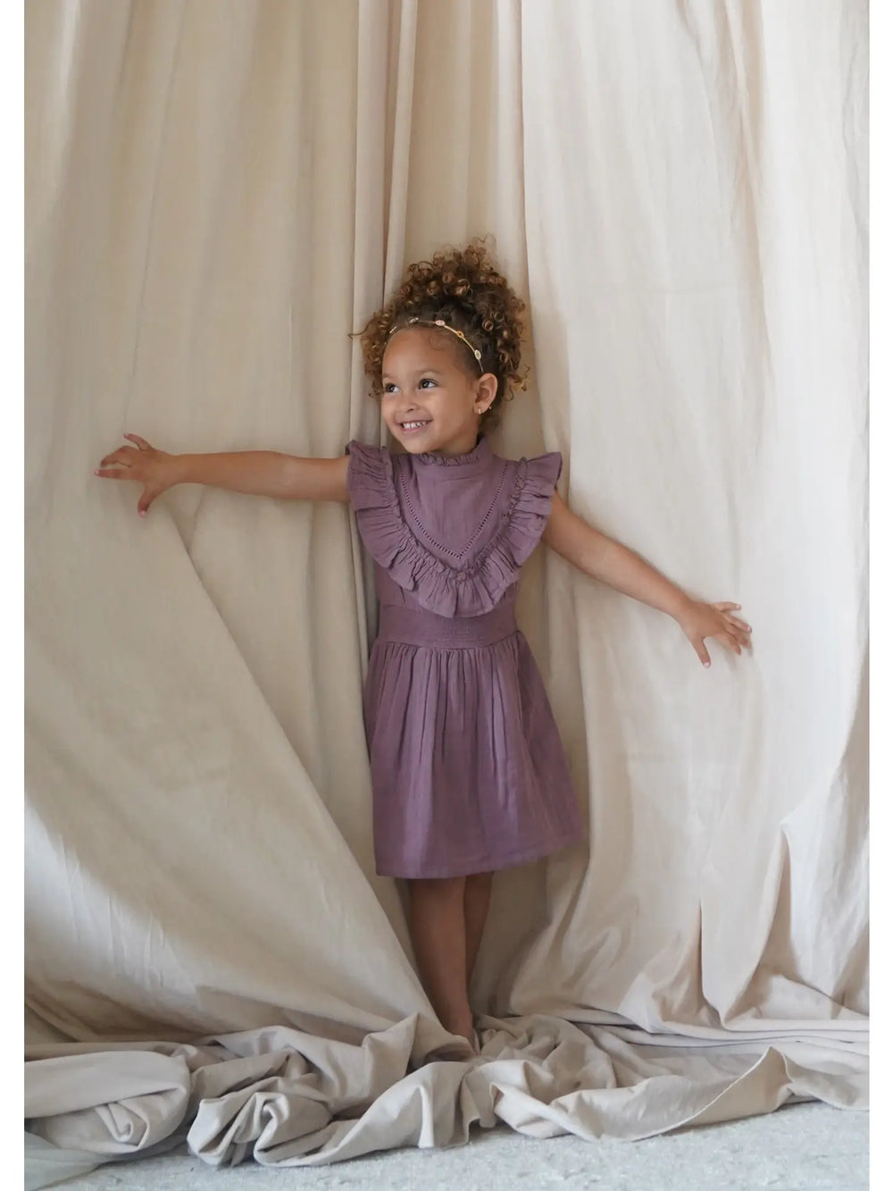 Esmée Muslin Cotton Ruffle Dress