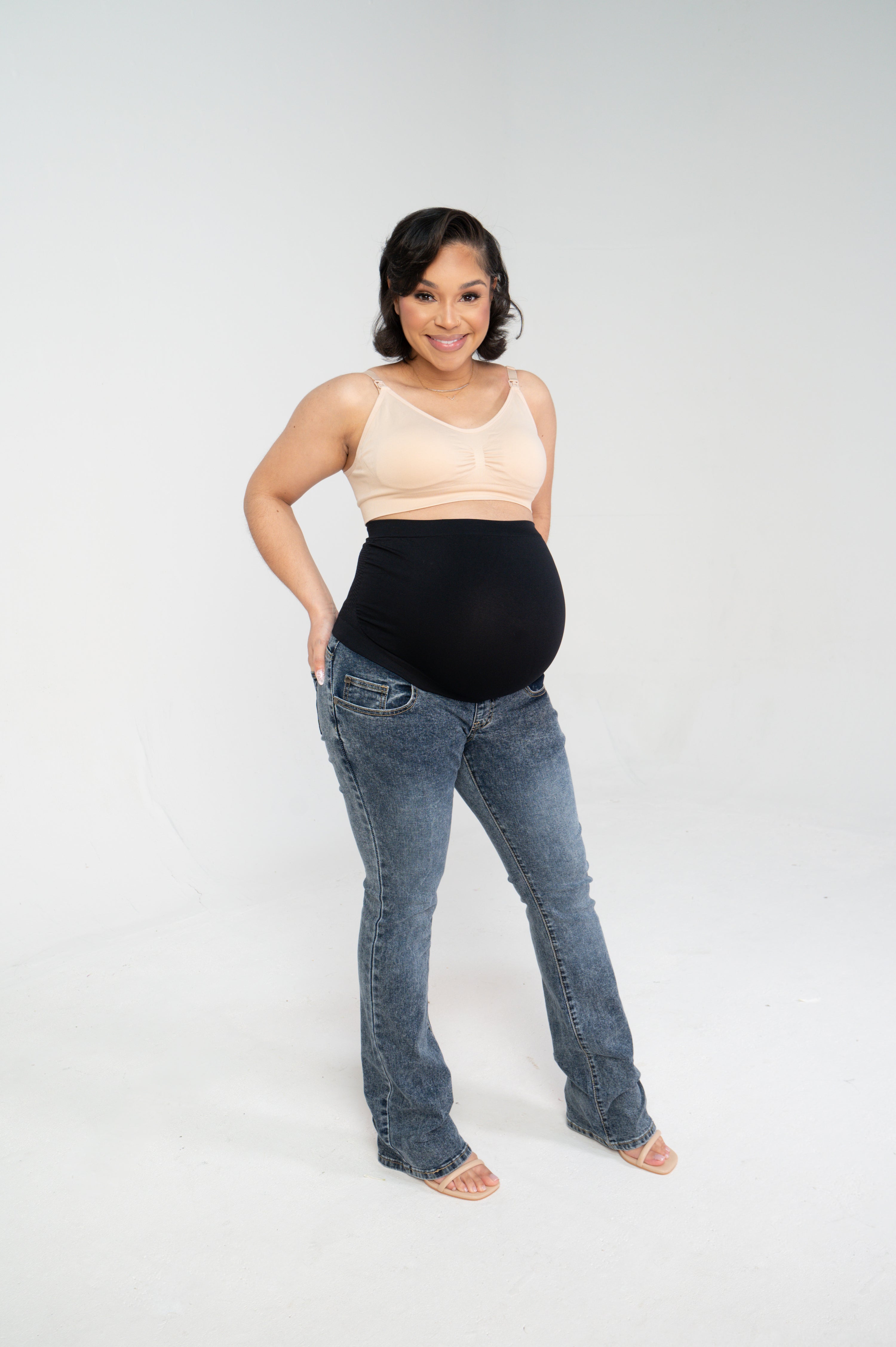 Lila Bootleg Maternity Denim Jeans