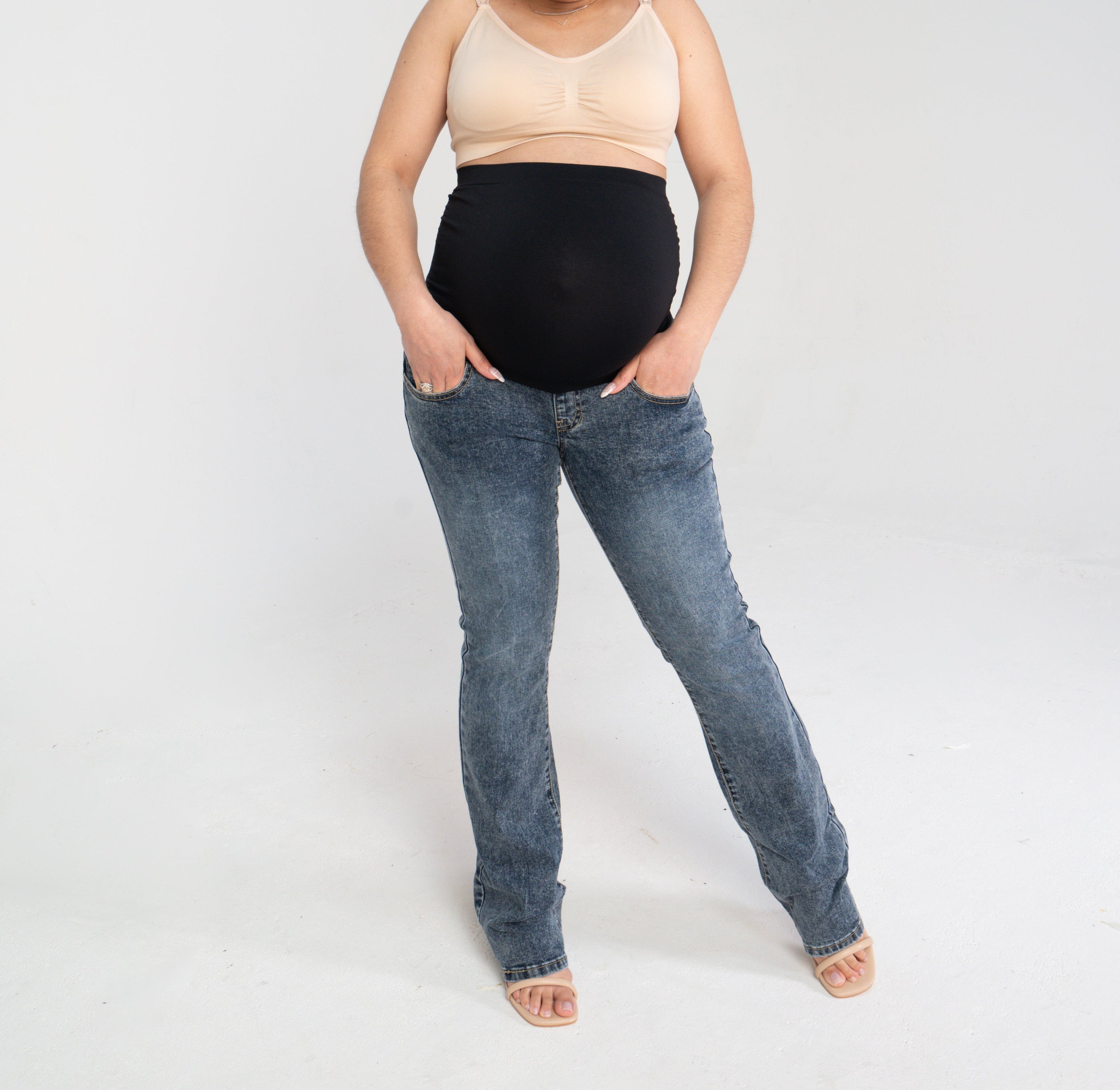 Lila Bootleg Maternity Denim Jeans