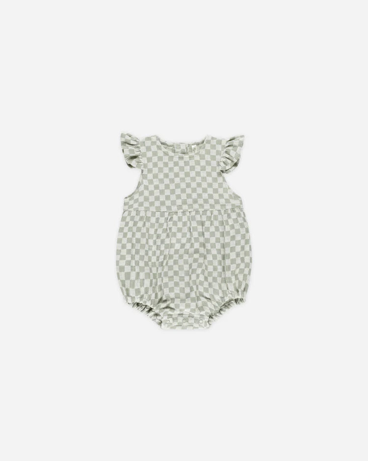 AMELIA ROMPER | SAGE CHECK