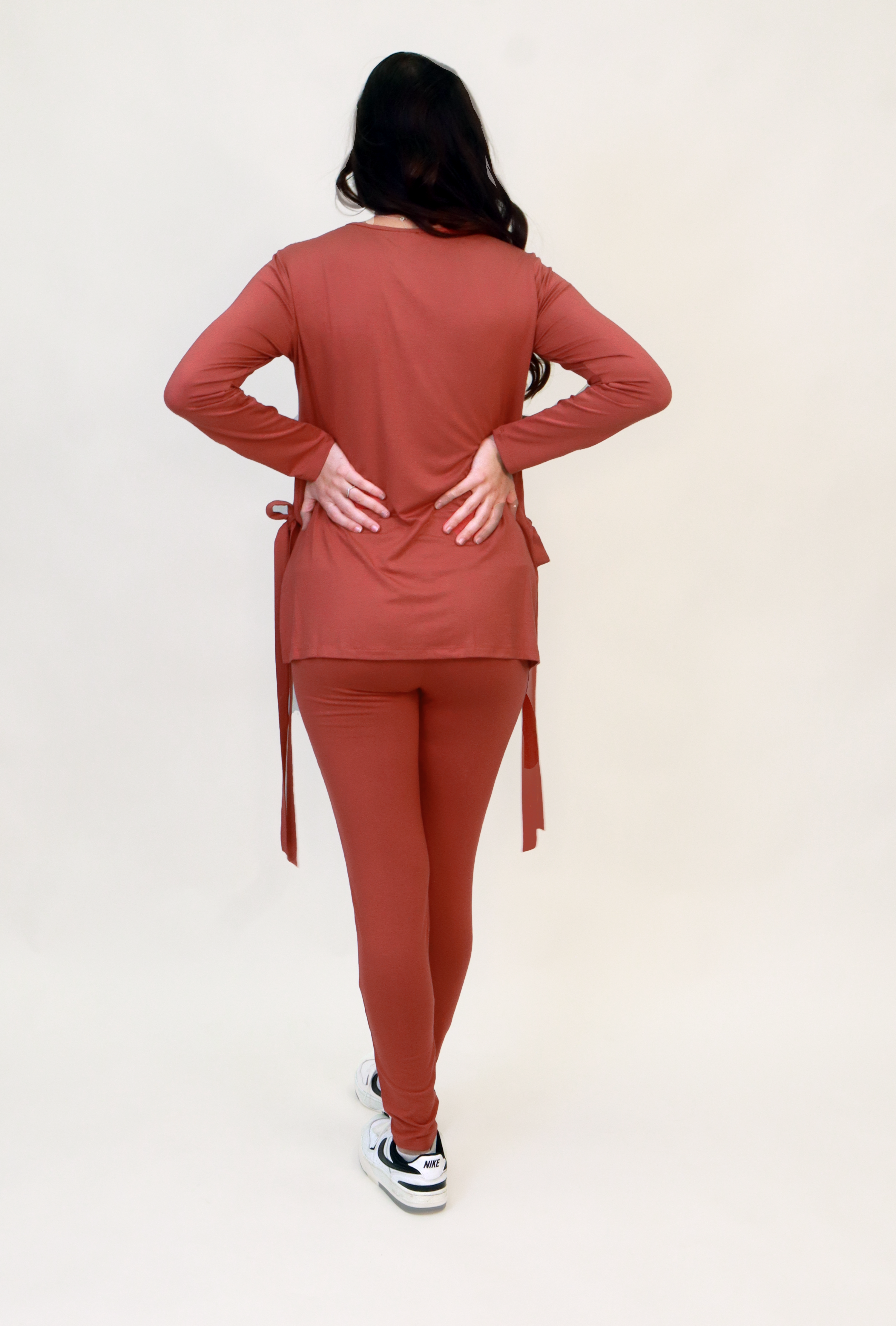 Yvonne Maternity Loungewear Set in Terracotta Rose