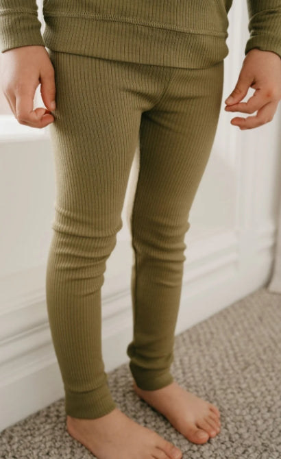 Organic Cotton Modal Everyday Legging - Herb