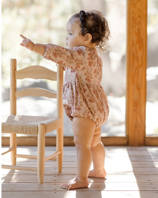 LONG SLEEVE BUBBLE ROMPER || FRENCH GARDEN