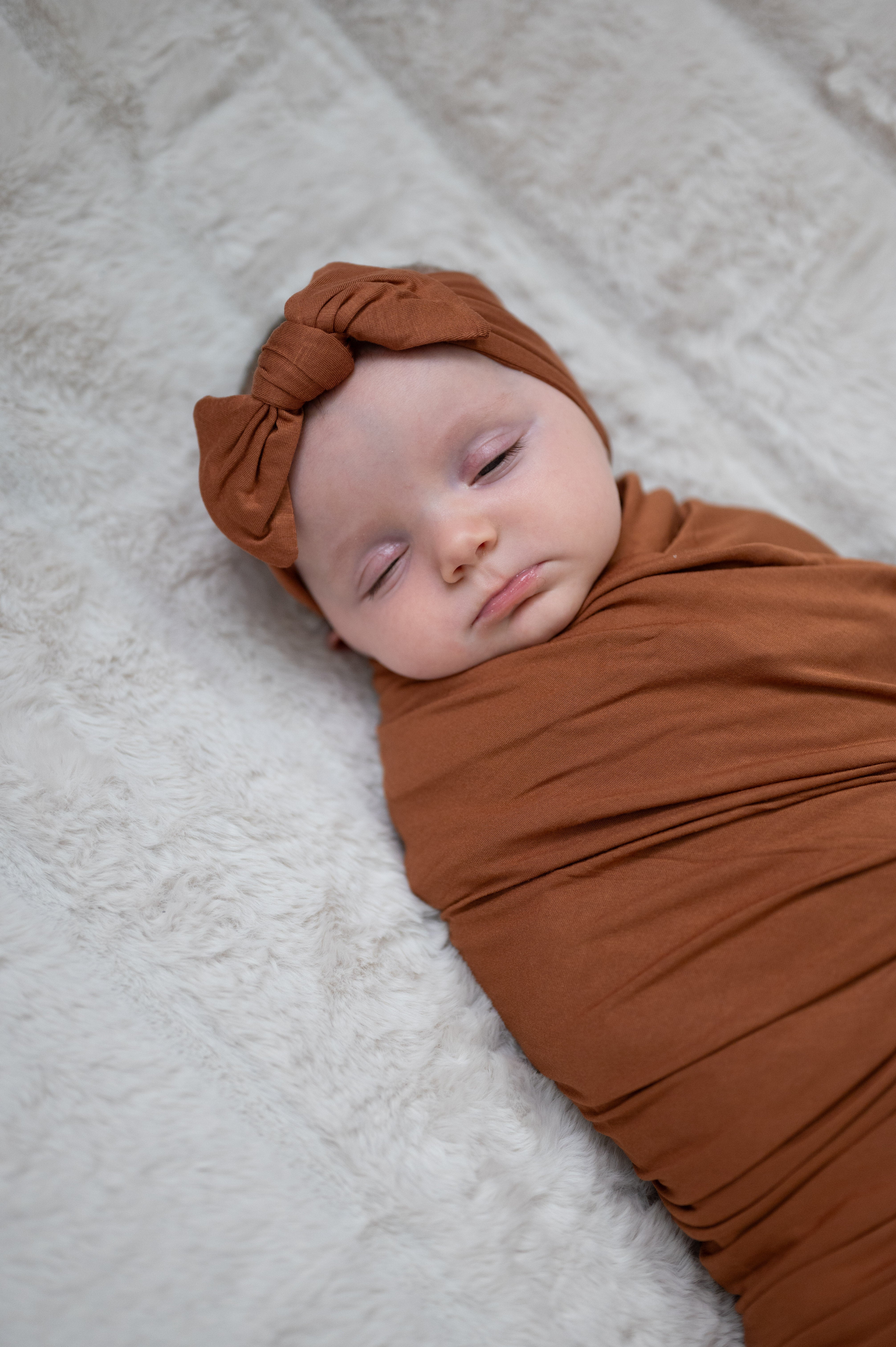 Baby Swaddle Set Burnt Orange