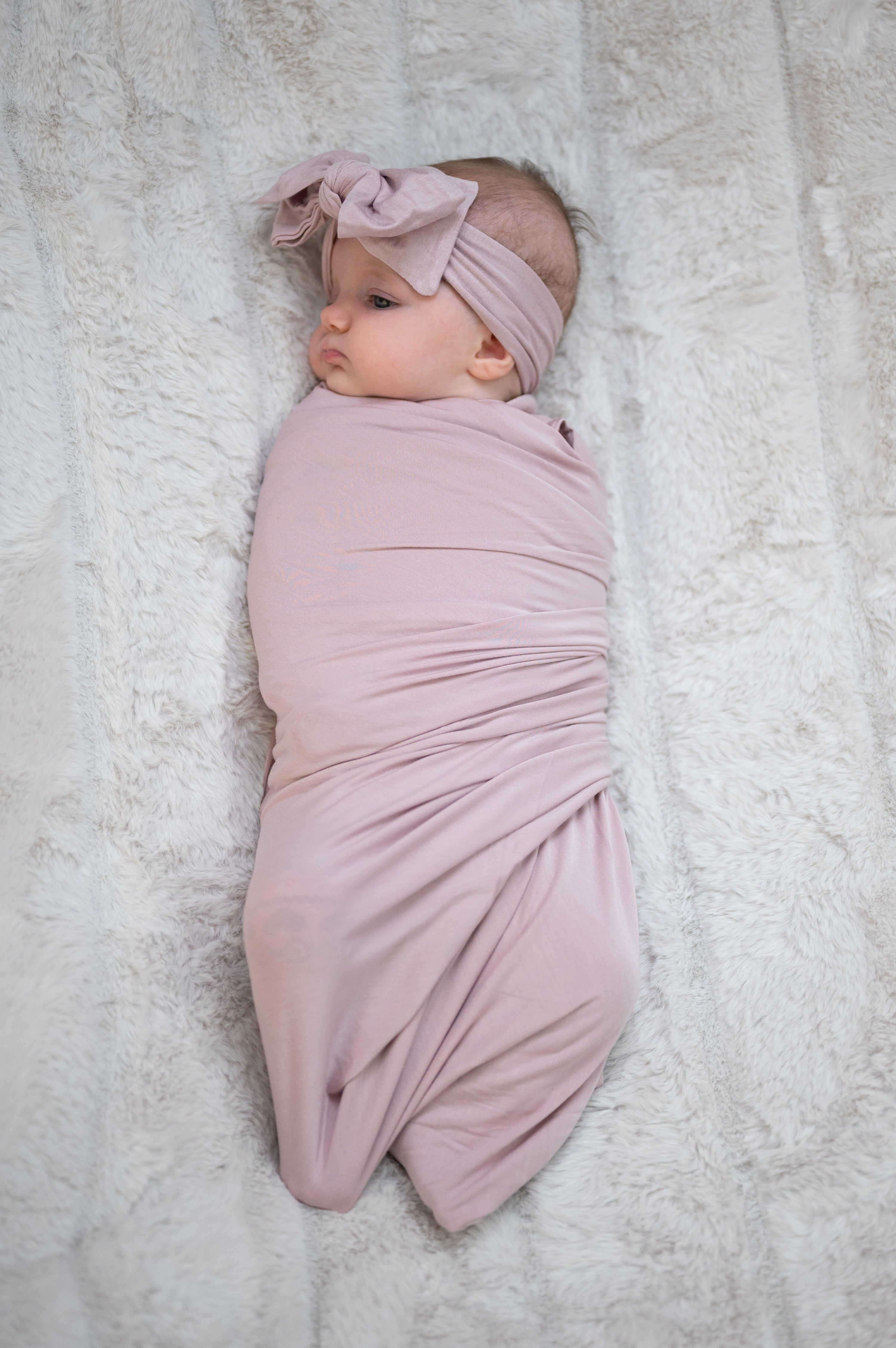 Baby Swaddle Set: Mauve