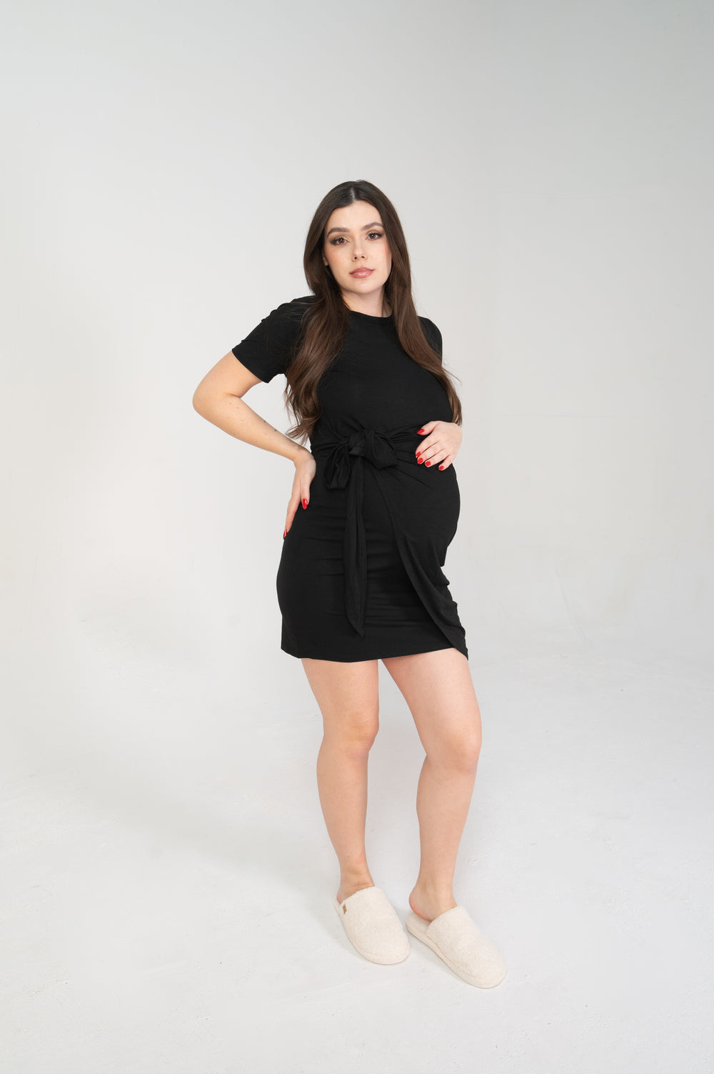 Elyse Ruched Maternity Dress