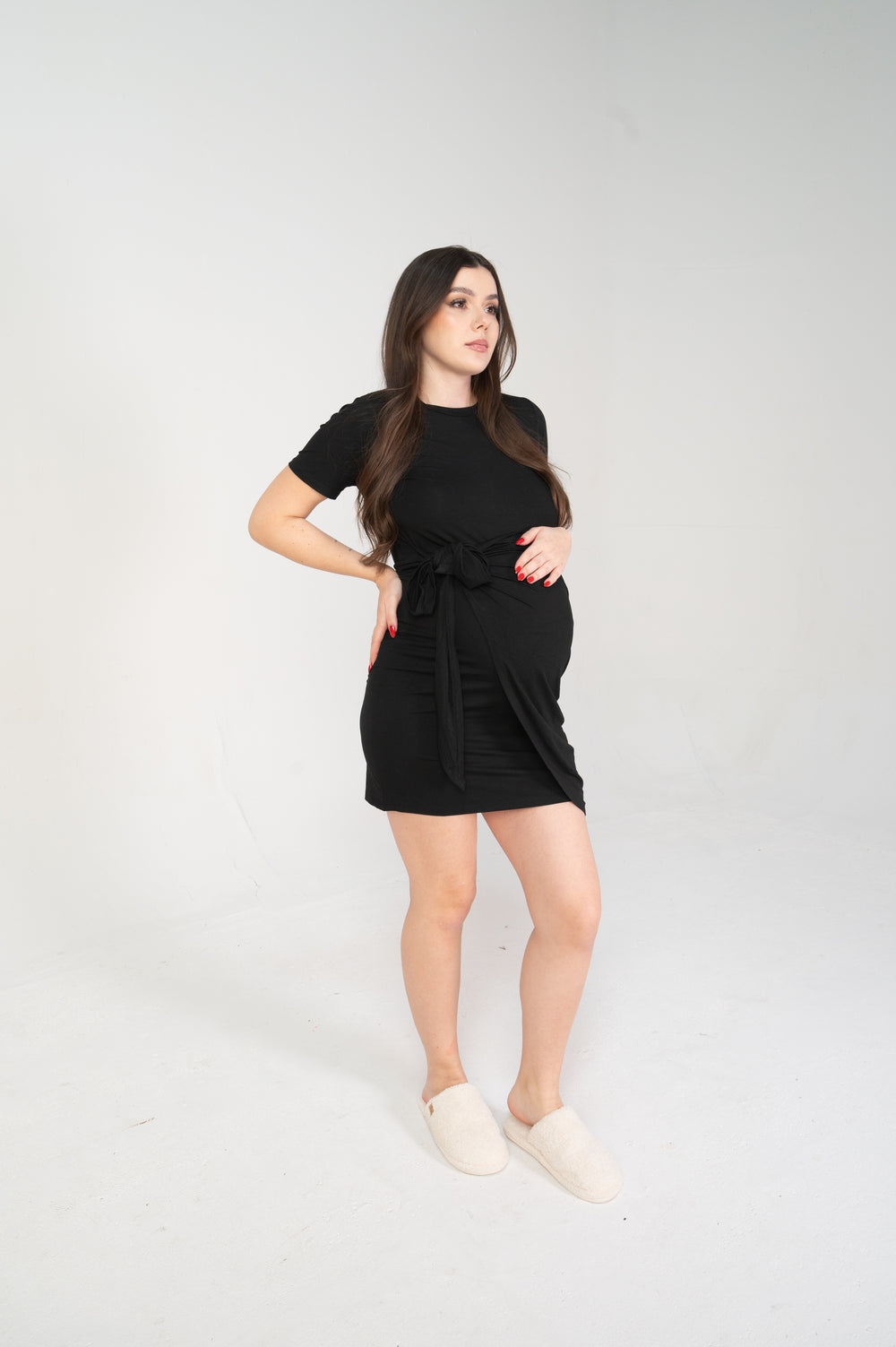 Elyse Ruched Maternity Dress