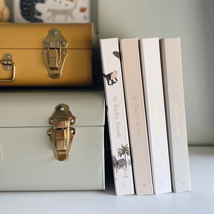 Blush And Gold - My Baby Book (Safari) Luxury Keepsake Memory Book + Box