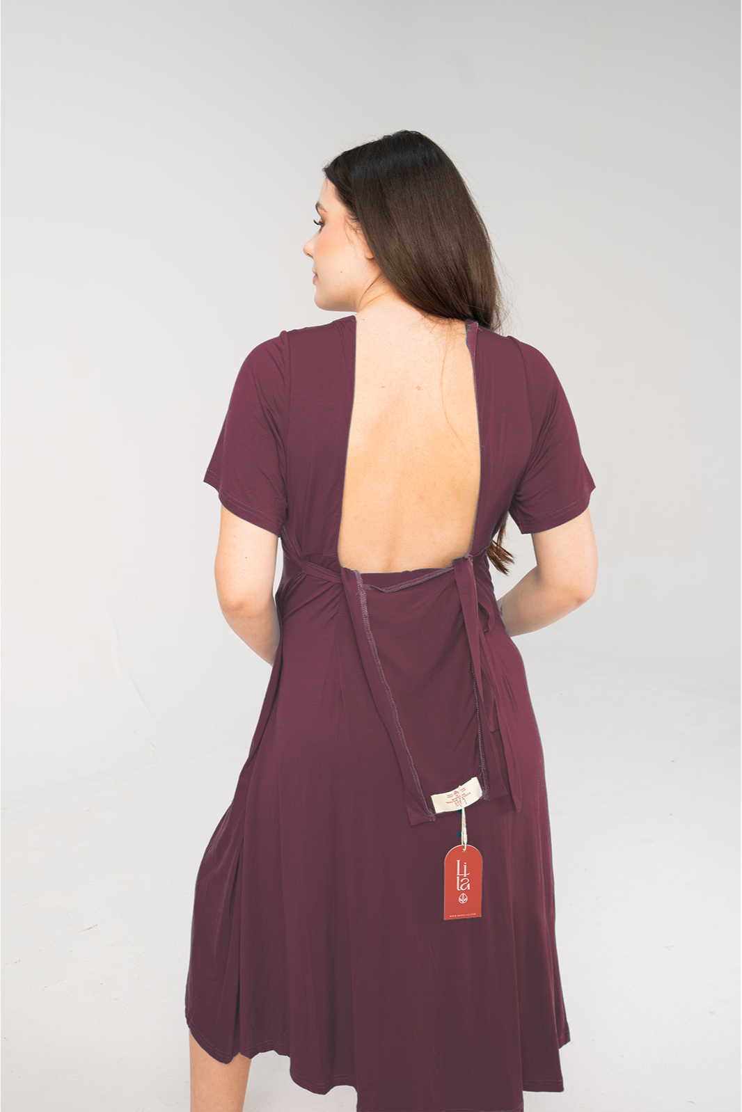 Cassidy Labor & Postpartum Gown Plum