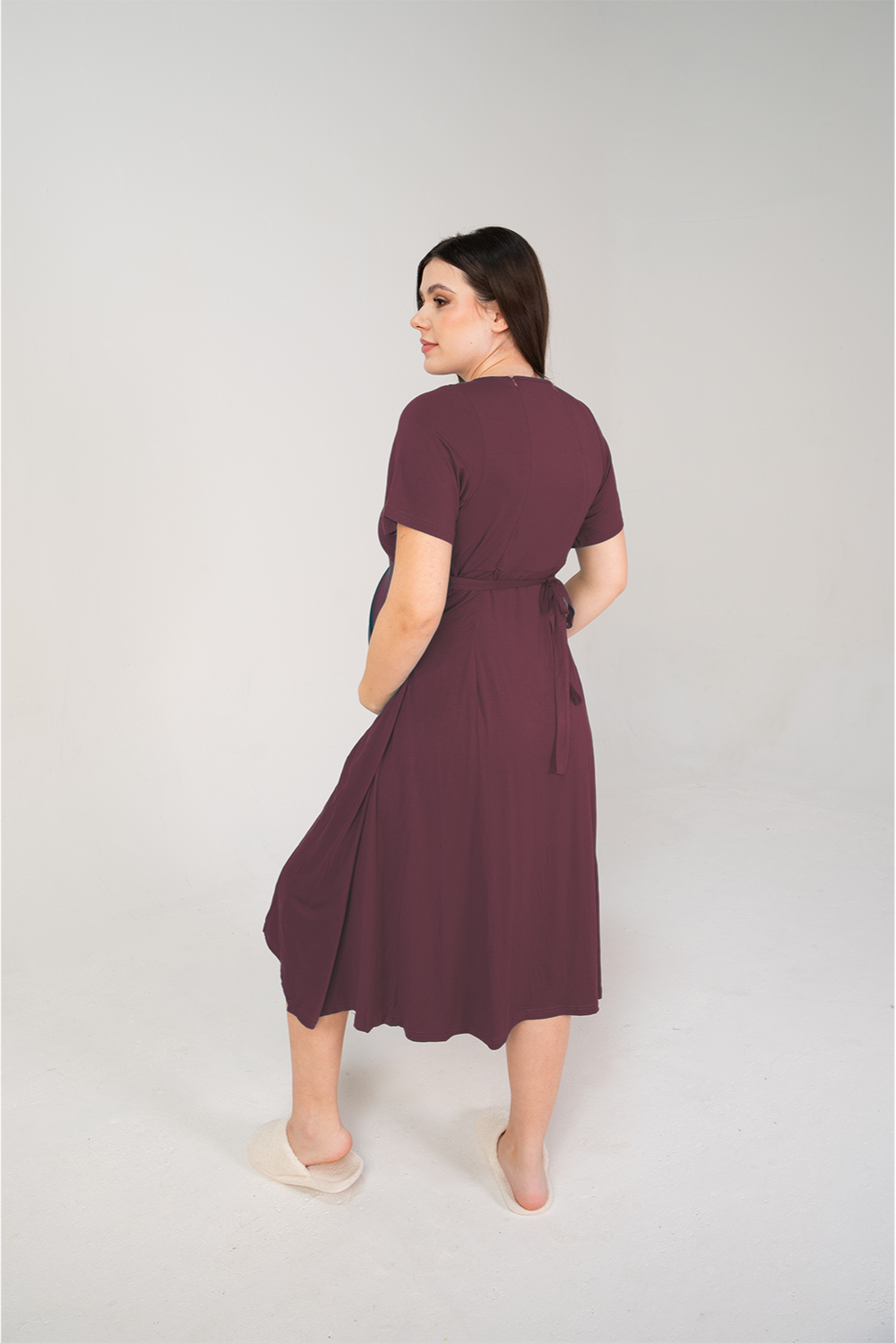 Cassidy Labor & Postpartum Gown Plum