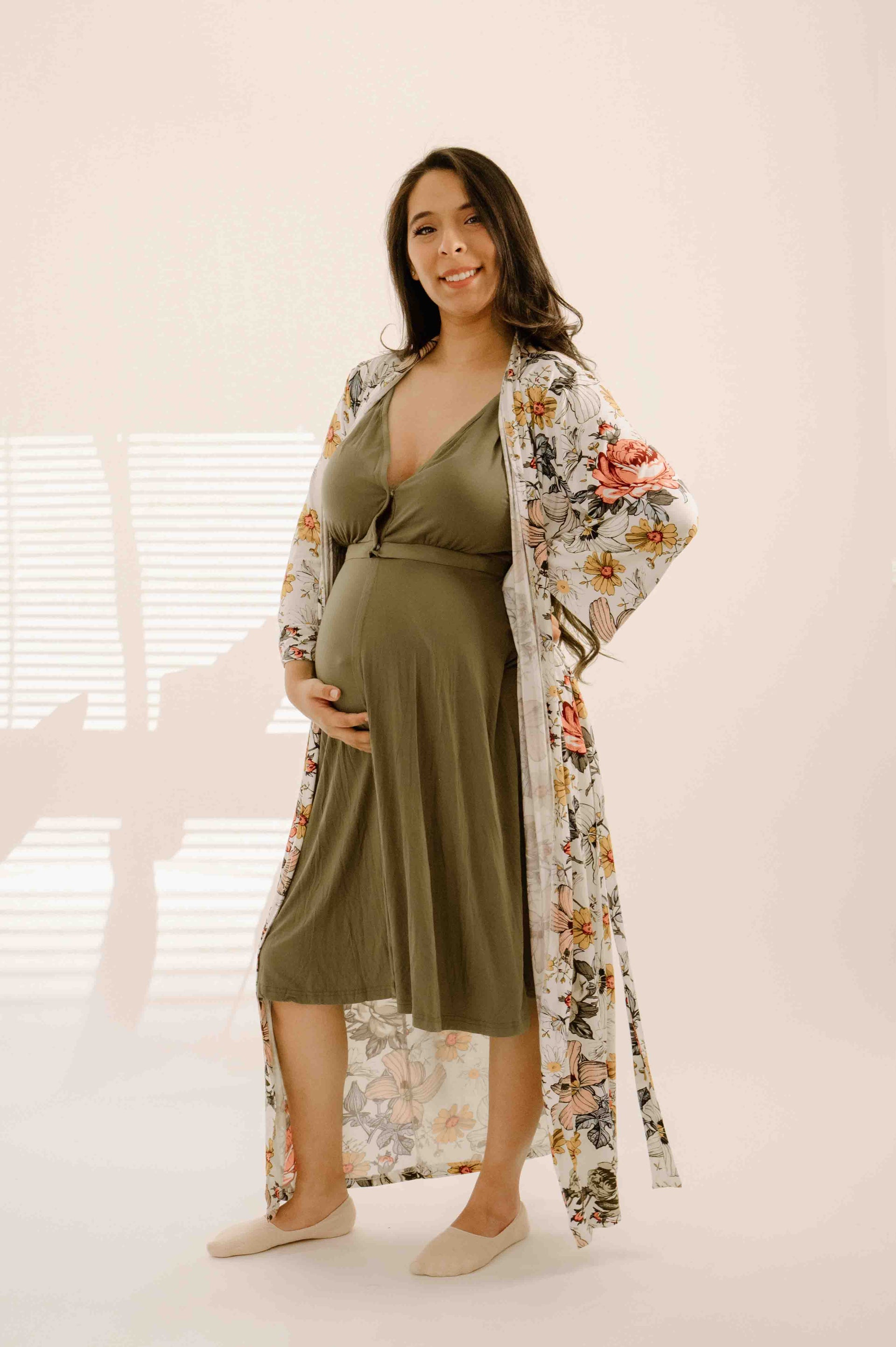 Stylish, comfortable birth gowns, bump-friendly maternity clothes